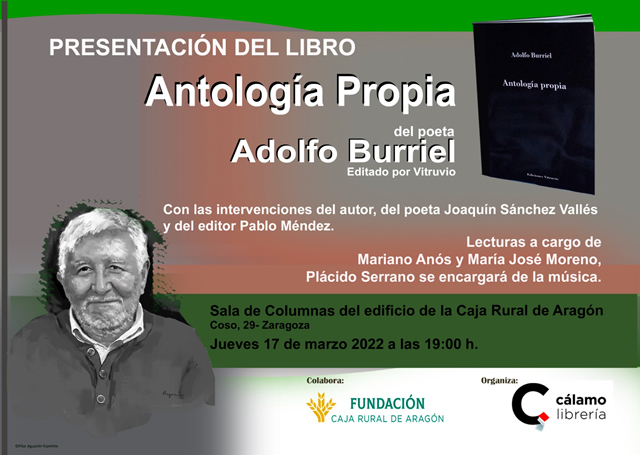 Adolfo Burriel presenta Antología propia